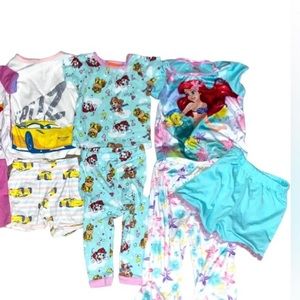 GAP Disney Pixar Cars 3 Paw Patrol Little Mermaid size 2T bundle of 3 sets pjs